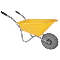 Kinderkruiwagen 35L geel met softwiel