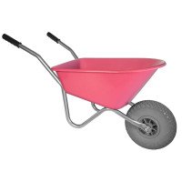 Kinderkruiwagen 35L roze met softwiel