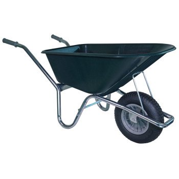 Klus- en tuinkruiwagen 100 Liter - Groen - Luchtwiel