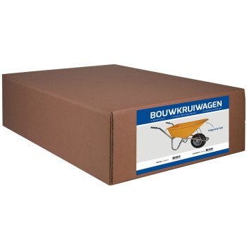 Bouwkruiwagen Basic PE 100 Liter – Geel - Softwiel
