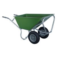 Stalkruiwagen PRO 160L groen met 2 wielen – Volledig gelast frame