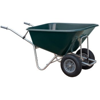 Volumekruiwagen 250L groen – Gegalvaniseerd frame – 2 luchtwielen