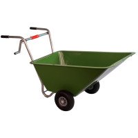 Kalvertax 160L groen met lier – Gegalvaniseerd frame – Luchtwielen