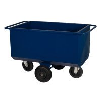 Voerwagen 275L blauw – Gecoat staal – 4 wielen