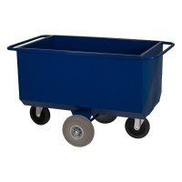 Voerwagen 275L blauw – Gecoat staal – Softwielen